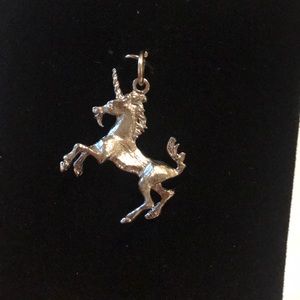 14k white gold 3D Unicorn charm